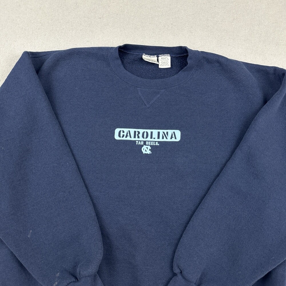 Vintage North Carolina Tar Heels Sweatshirt Men Large Blue M.J. Soffe NCAA L - Picture 2 of 9